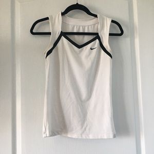 White Nike Sports Tank